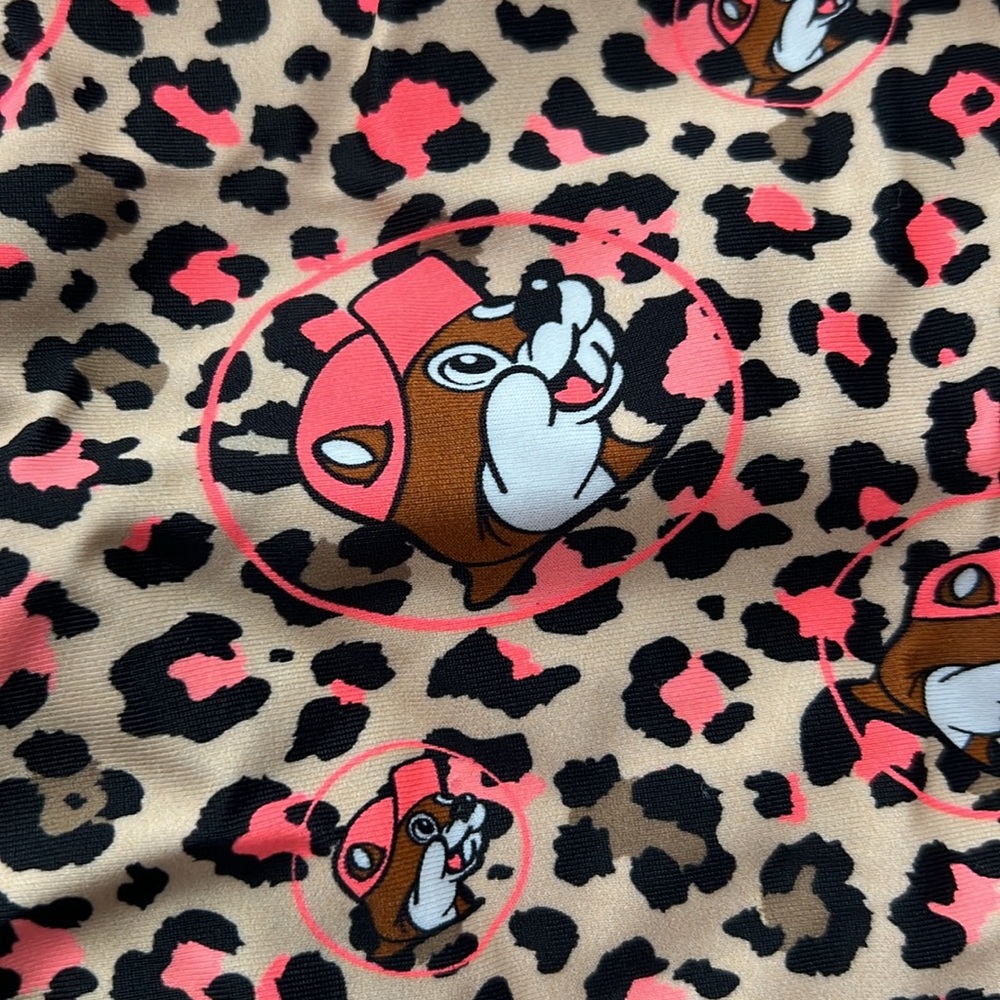 Buc-ee's women’s black/orange leopard swimsuit Size M (never worn/no tags) - Picture 4 of 4